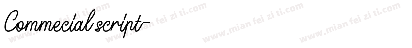 Commecial script字体转换
